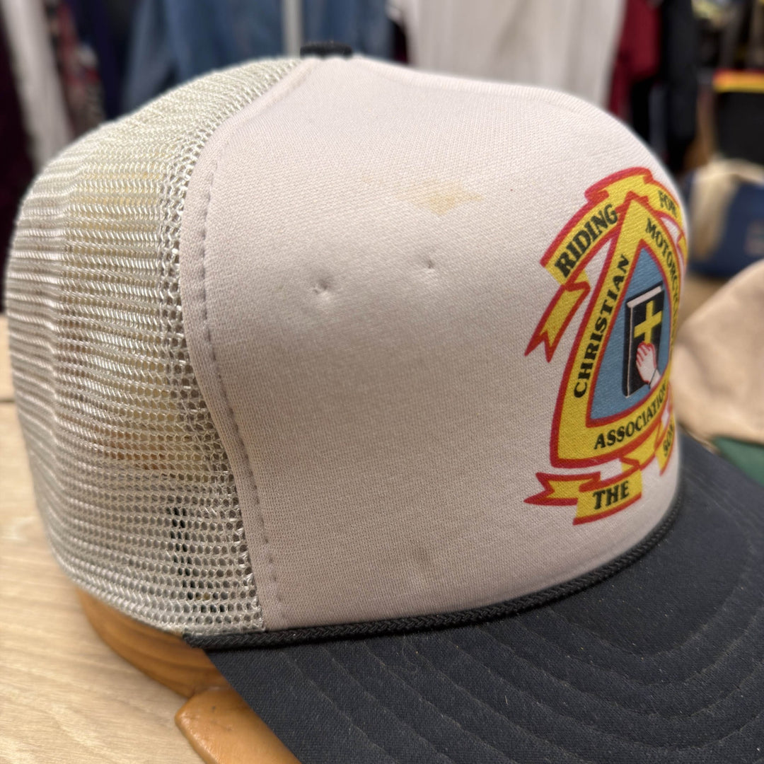 Vintage 90s Christian Motorcycle Association Snapback Hat