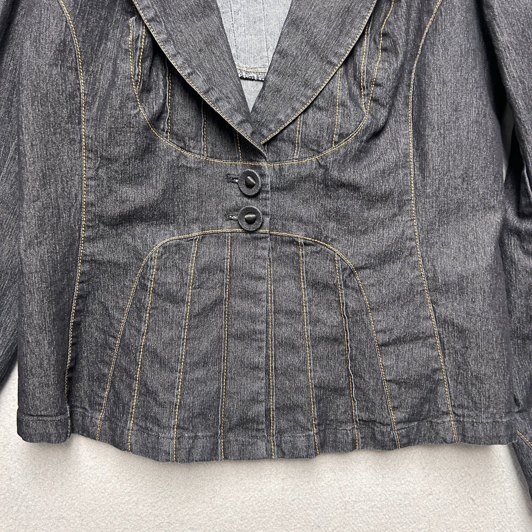 Bisou Bisou Denim Jacket Size Large