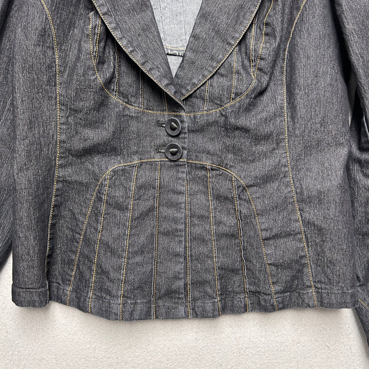 Bisou Bisou Denim Jacket Size Large