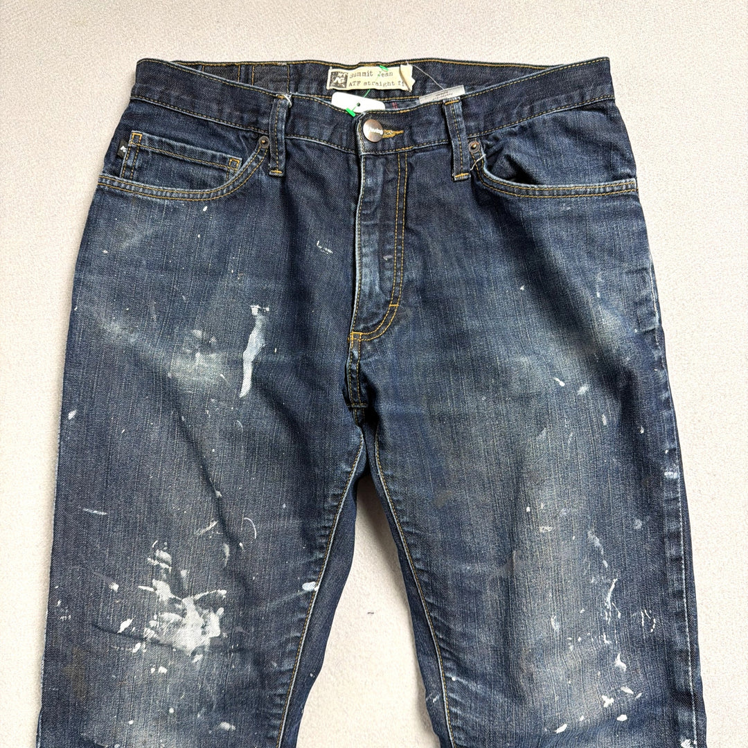 Analog Flannel Lined Paint Splatter Jeans Size 30