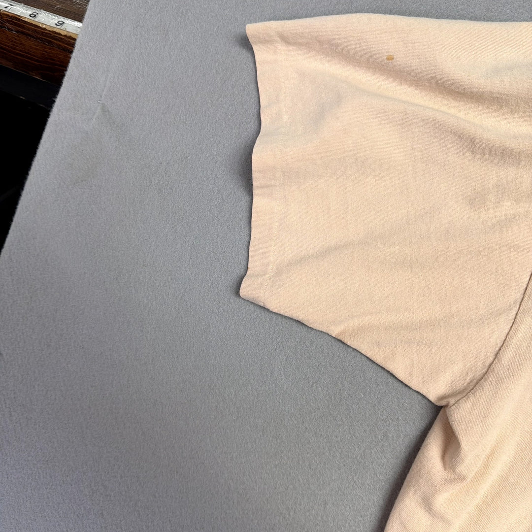 Vintage Oneita Peach Blank T Shirt Size XL