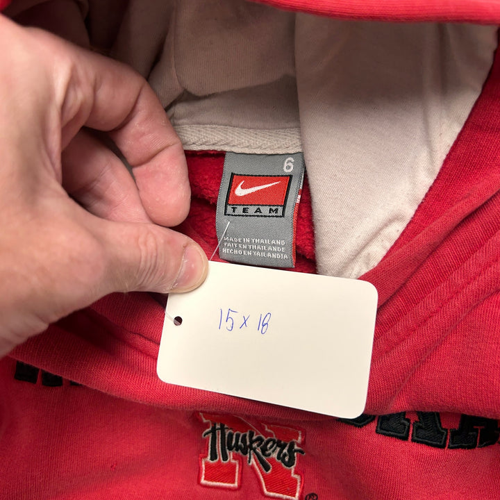 Vintage Kids Nike Nebraska Hoodie Size 6