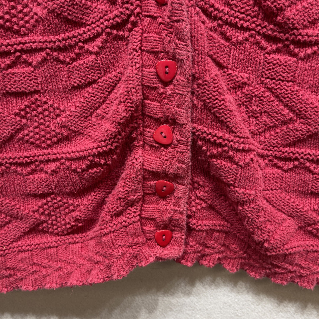 90's Red Paris Sports Club World Wide Knit Cardigan Size Men's XL