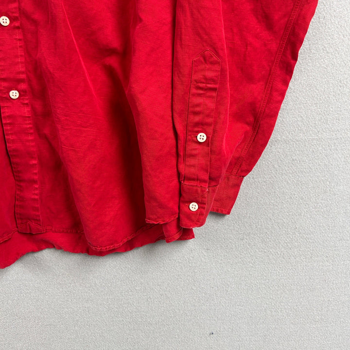 Vintage Polo Ralph Lauren Silk and Linen Blake Button Down Shirt Size XL
