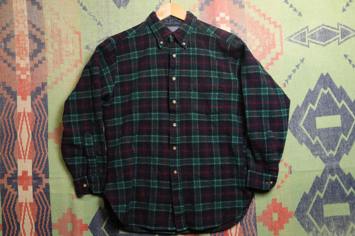 Pendleton Wool Vintage Tartan Shirt Large 80s