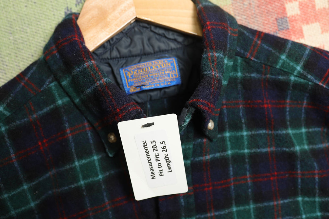 Pendleton Wool Vintage Tartan Shirt Large 80s
