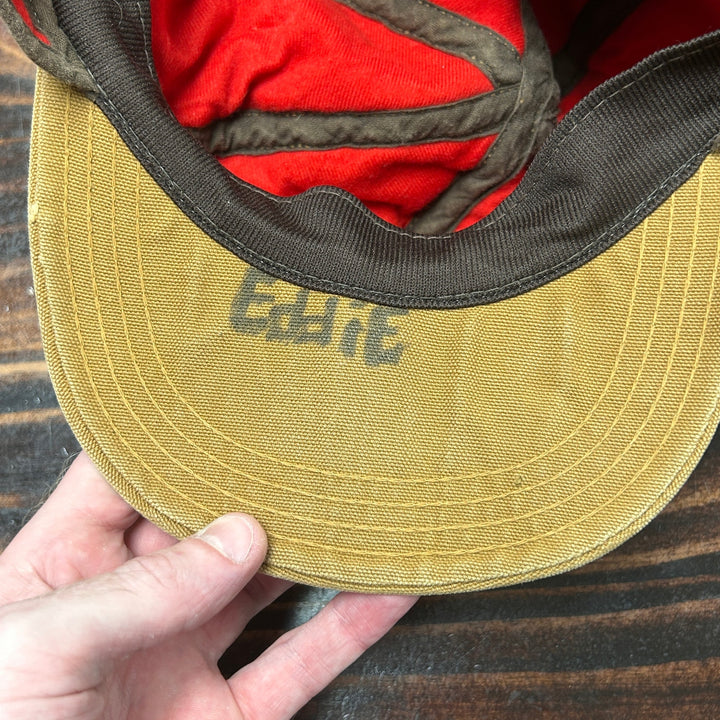 Vintage 90's Carhart Canvas Insulated Work Hat W/ Neck Flap