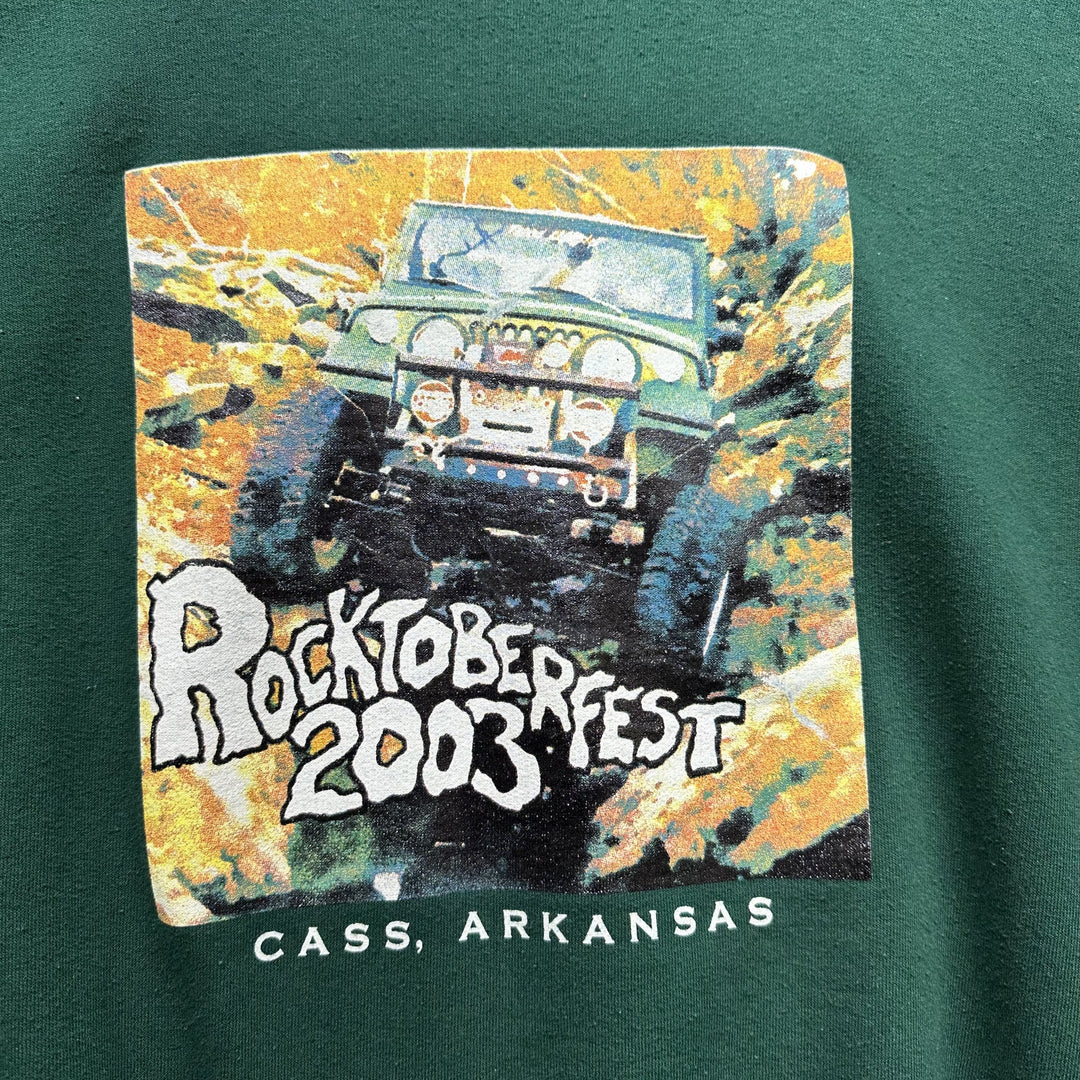Vintage Jeep Off Roading Rocktoberfest Sweatshirt Size XXL