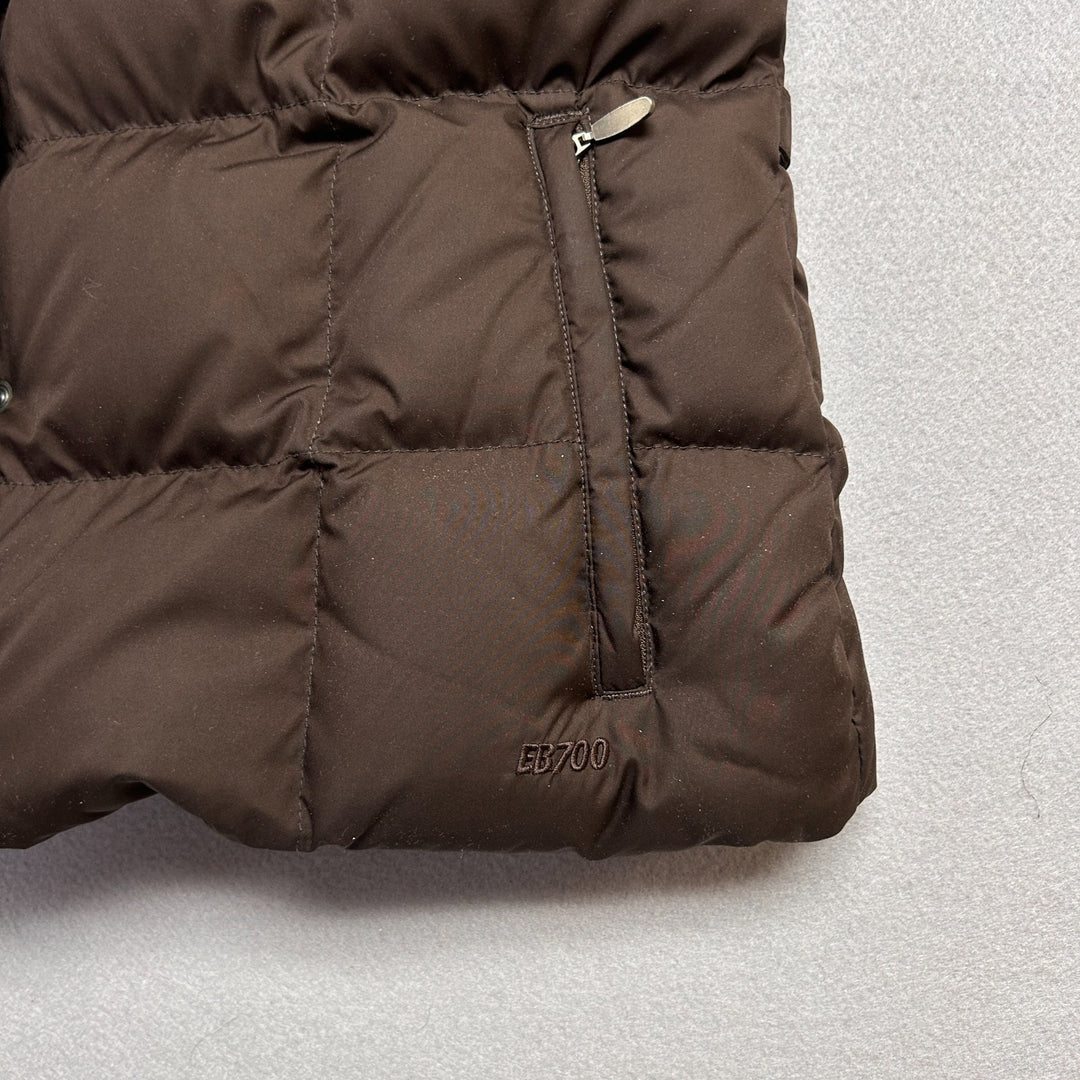 Eddie Bauer Premium Goose Down Puffer Vest Brown Quilted Women’s Size Medium