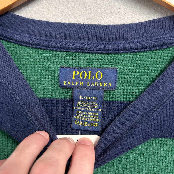Polo Ralph Lauren Striped Thermal Shirt Size XL