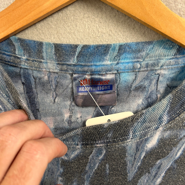 Vintage Arkansas Bike Rally Blue Tie Dye T Shirt Size XXL