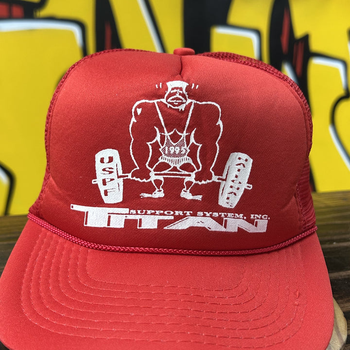 Vintage Titan 90s Power Lifting Nationals Snapback trucker Hat