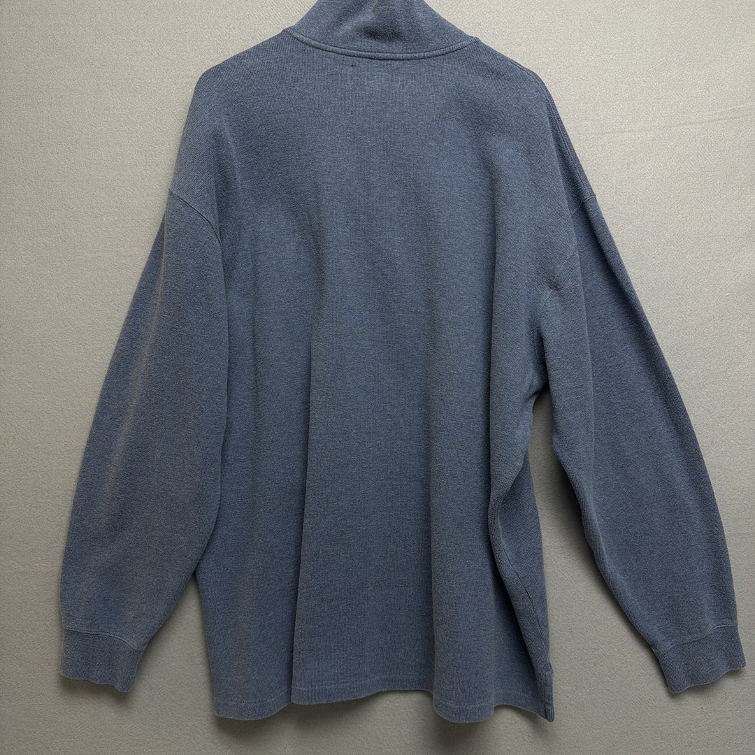 Vintage Polo Ralph Lauren Blue Quarter Zip Sweatshirt Size XXL Tall