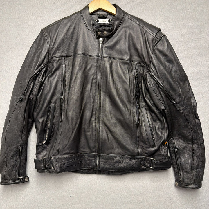 Power Trip Leather Moto Jacket Size Large