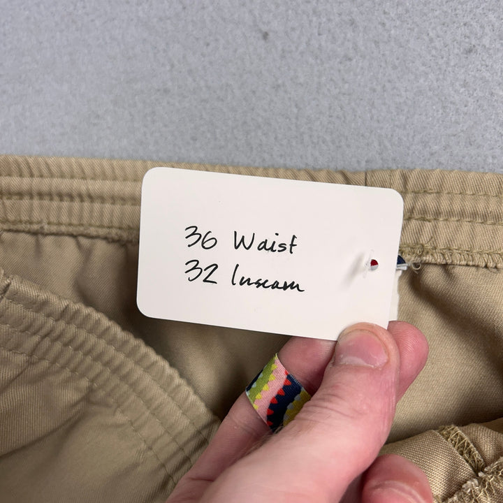 Vintage 80s Levi's Stadium Pants Khaki Drawstring Size M 36x32