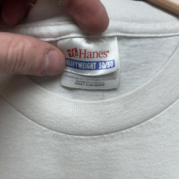 "Cheerleading It's Not Just Flirts In Skirts" Y2k White Cheer Shirt Size Small