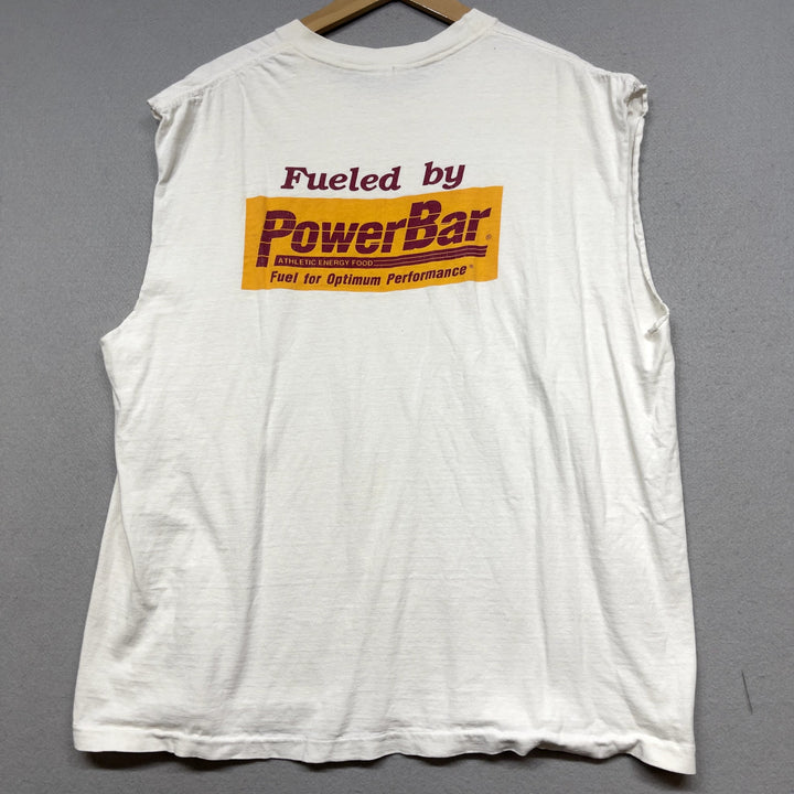 Vintage Power Bar Racing Team Cut Off T Shirt Size XL