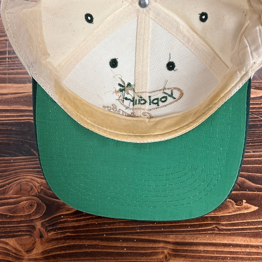 Vintage Yoplait Colombo Yogurt White Green Snapback Hat