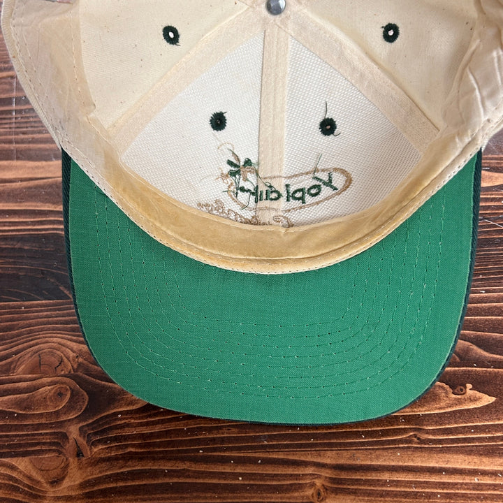 Vintage Yoplait Colombo Yogurt White Green Snapback Hat