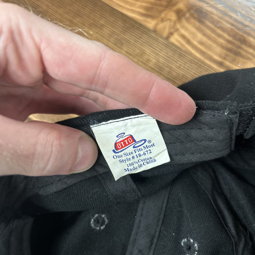 ESPN Vintage Black Strap Back Hat 2000s