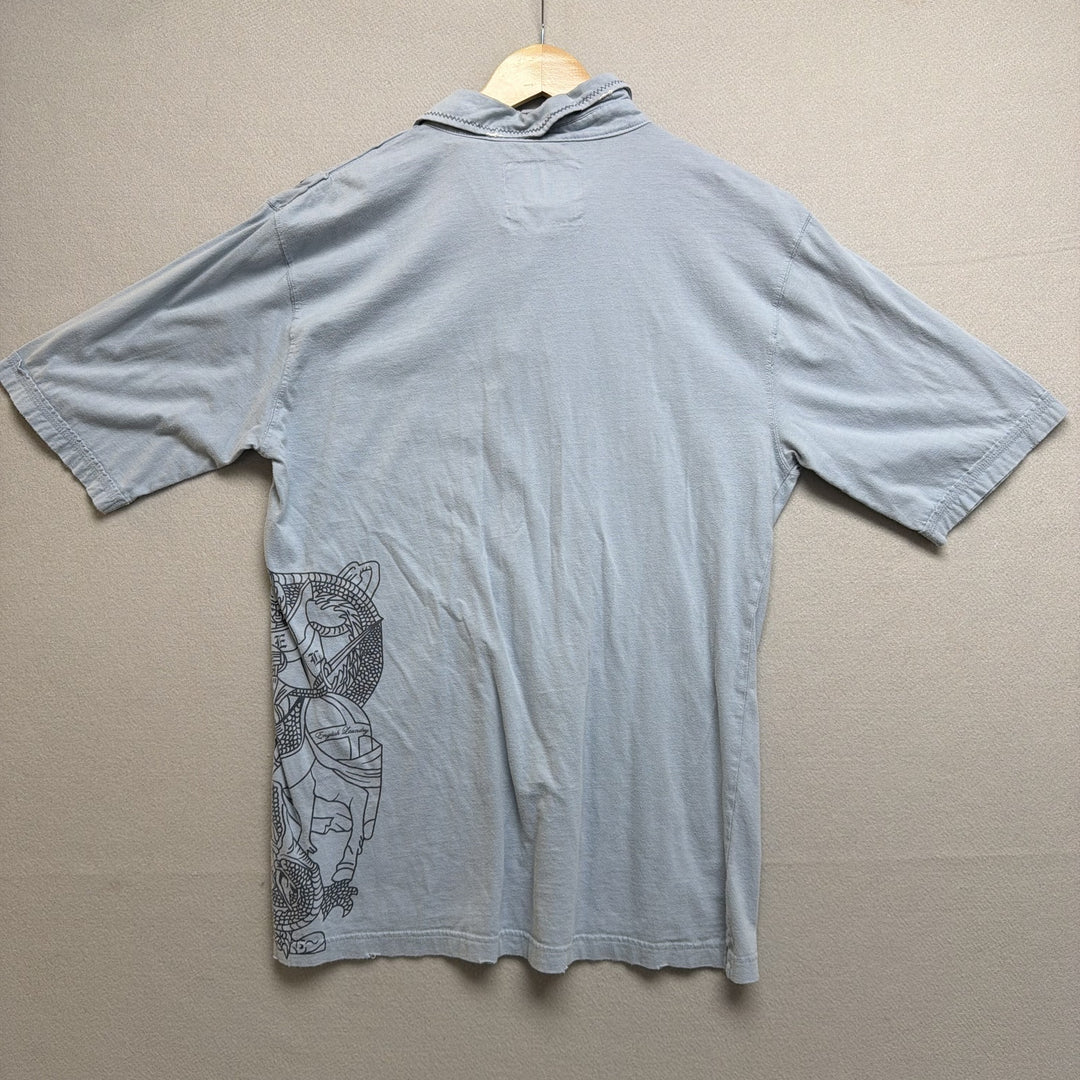 Vintage Y2K English Laundry Blue Polo Shirt Size Large