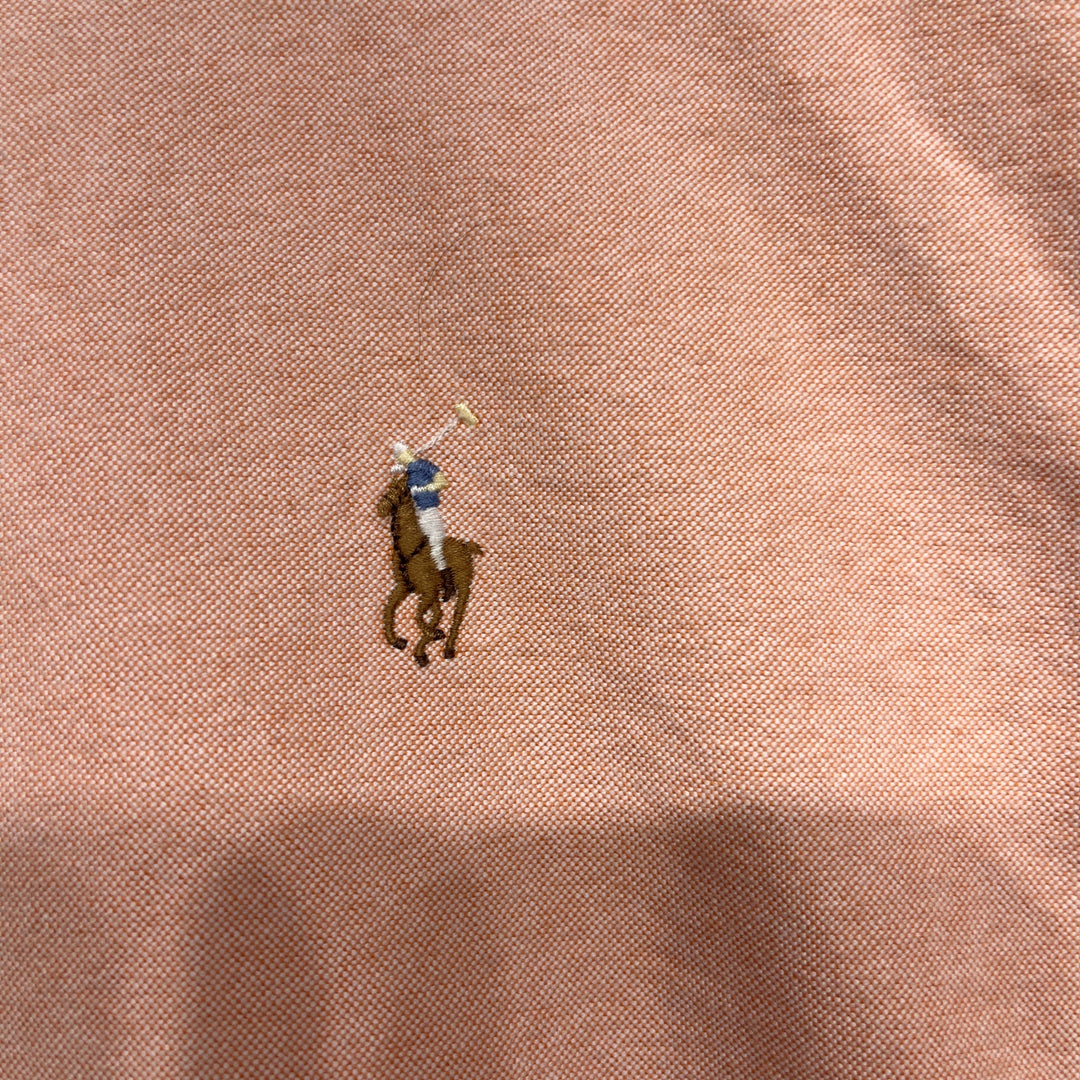 Vintage Polo Ralph Lauren Orange Peach button Down Shirt XL