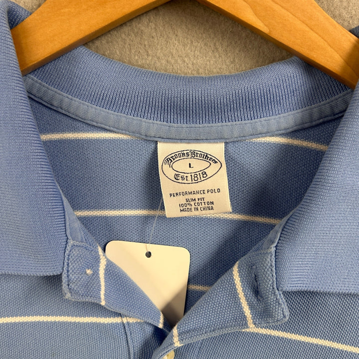 Brooks Brothers Striped Polo Shirt Size Large