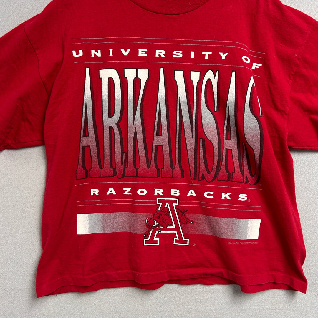 Vintage University of Arkansas Cropped T Shirt Size XL