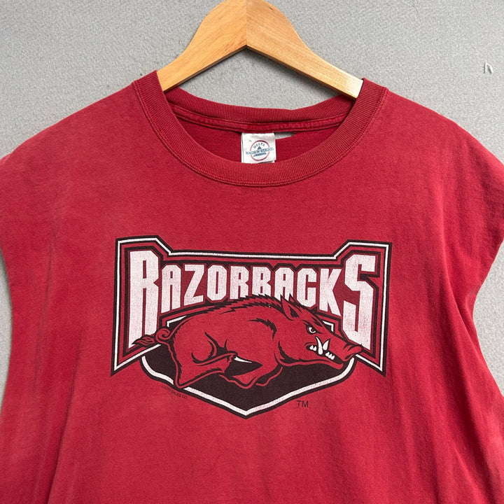 Arkansas Razorbacks Cut Off Tank Top Size XL