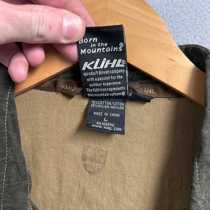 Kuhl Brown Canvas Zip Up Patina Dye Jacket Size Large