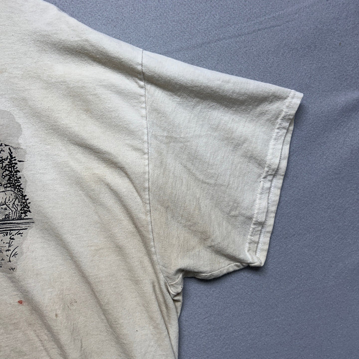 Vintage Grizzly and Wolf Discovery Center T Shirt Size XXL