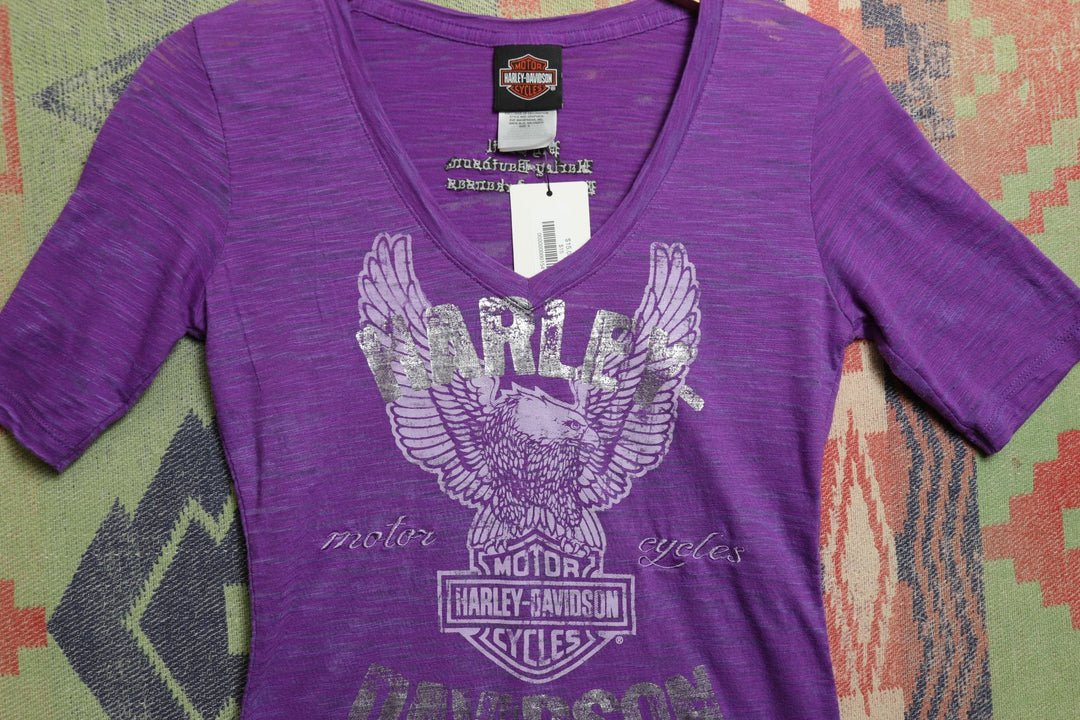 Purple Harley Davidson Vintage T Shirt Small Y2K 2000s Small