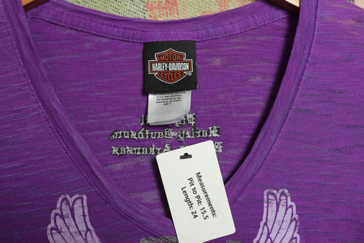 Purple Harley Davidson Vintage T Shirt Small Y2K 2000s Small