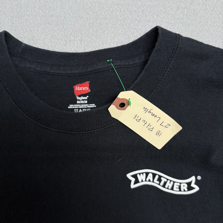 Vintage Walther Y2K Gun T Shirt Size Medium
