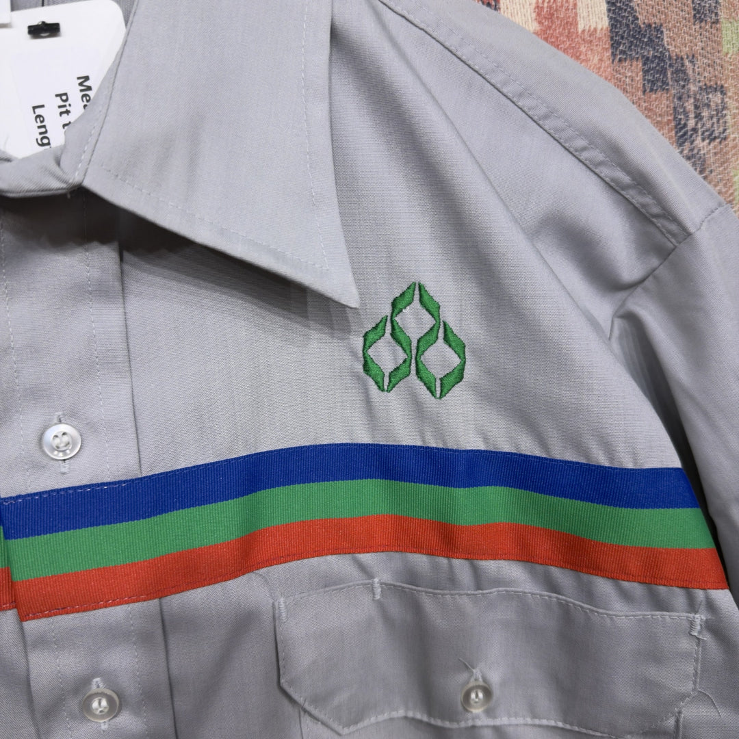 Diamond Shamrock Gas Vintage Button Down Shirt XL 80s Petroliana
