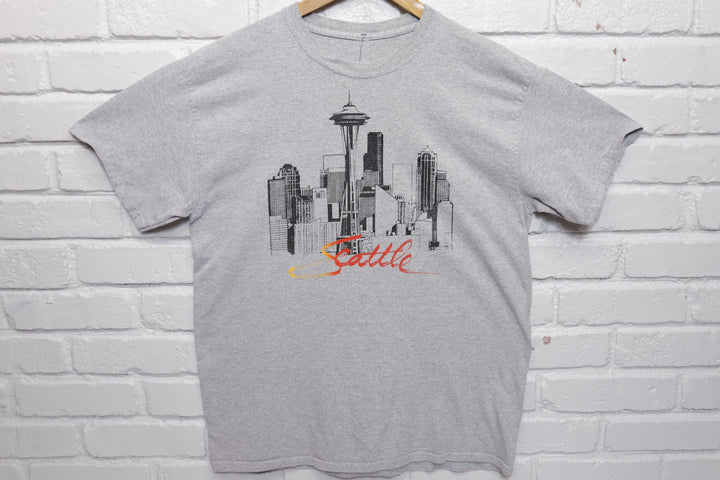 Seattle Skyline Vintage T Shirt Large 2000s