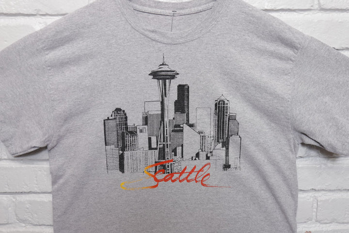 Seattle Skyline Vintage T Shirt Large 2000s