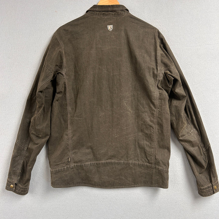 Kuhl Brown Canvas Zip Up Patina Dye Jacket Size Large