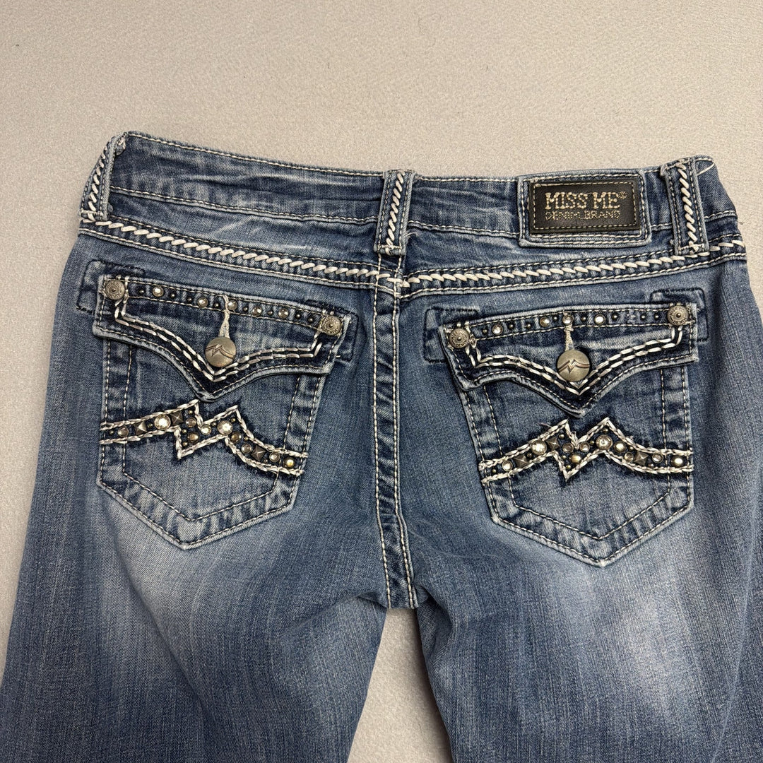 Vintage Miss Me Y2K Embellished Pocket  Jeans Size 28