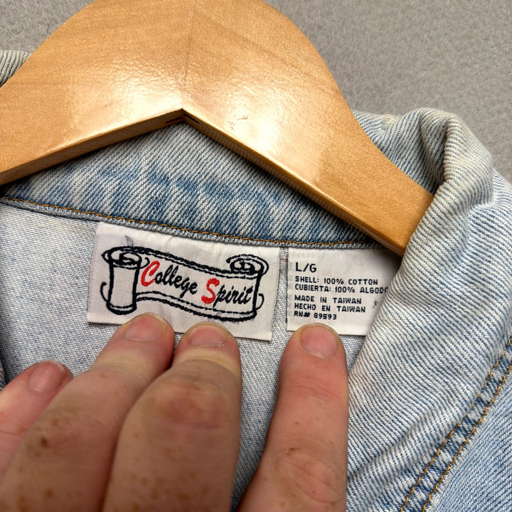 Vintage University Of Arkansas Denim Jacket Size Large