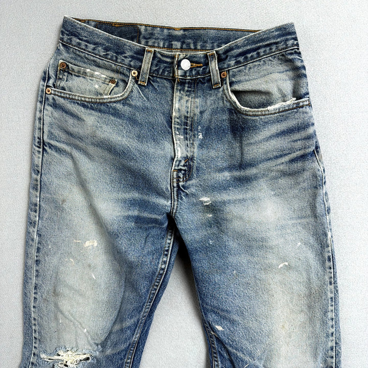 Vintage Levi's 505 Paint Splattered Jeans Size 30