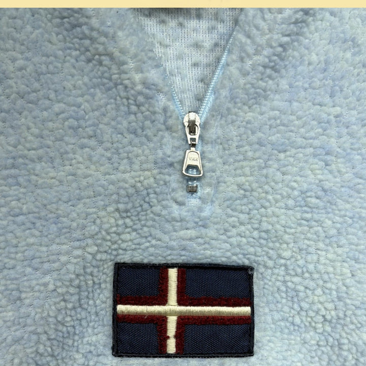 Vintage Napapijri Womens  Blue Fleece Jacket Size Small