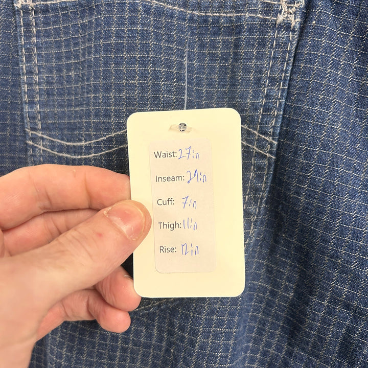 Vintage Lee Grid Pattern Jeans Size 27X29
