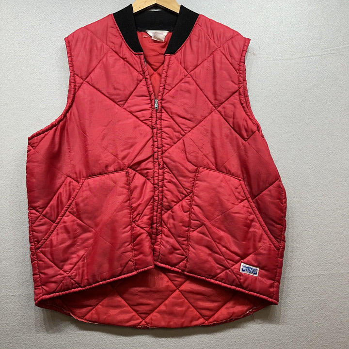 Vintage Big Smith Red Quilted Vest Size XL