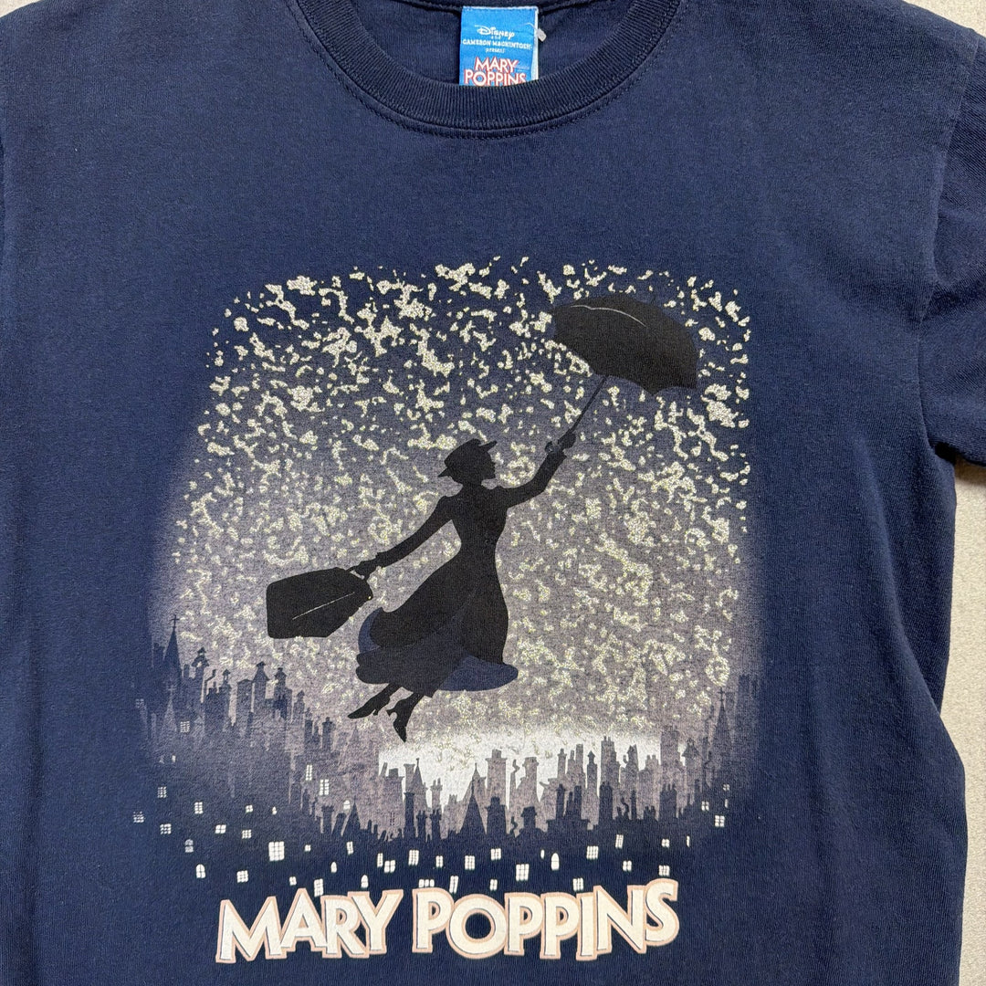 Vintage Mary Poppins Glitter Print T Shirt Size Small