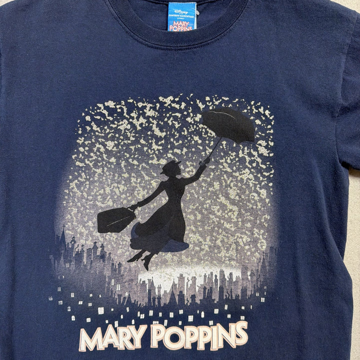 Vintage Mary Poppins Glitter Print T Shirt Size Small