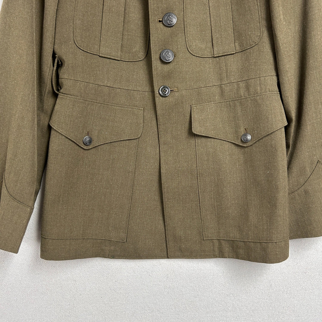 USMC Private First Class Dress Green Jacket No Belt Crown Clothing Size 40S
