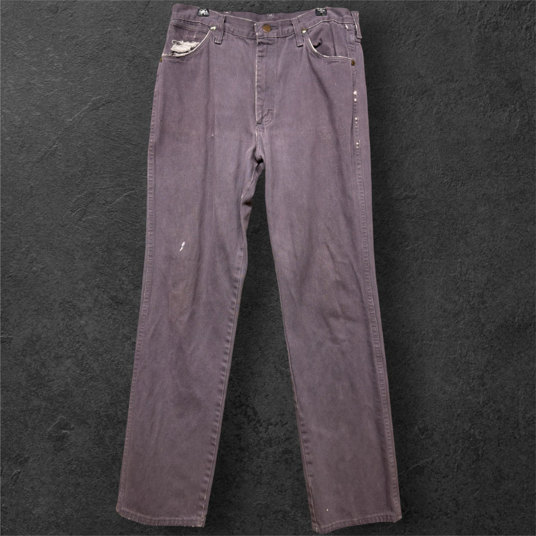 Vintage Wrangler Purple 90s Distressed Faded Jeans Size  32