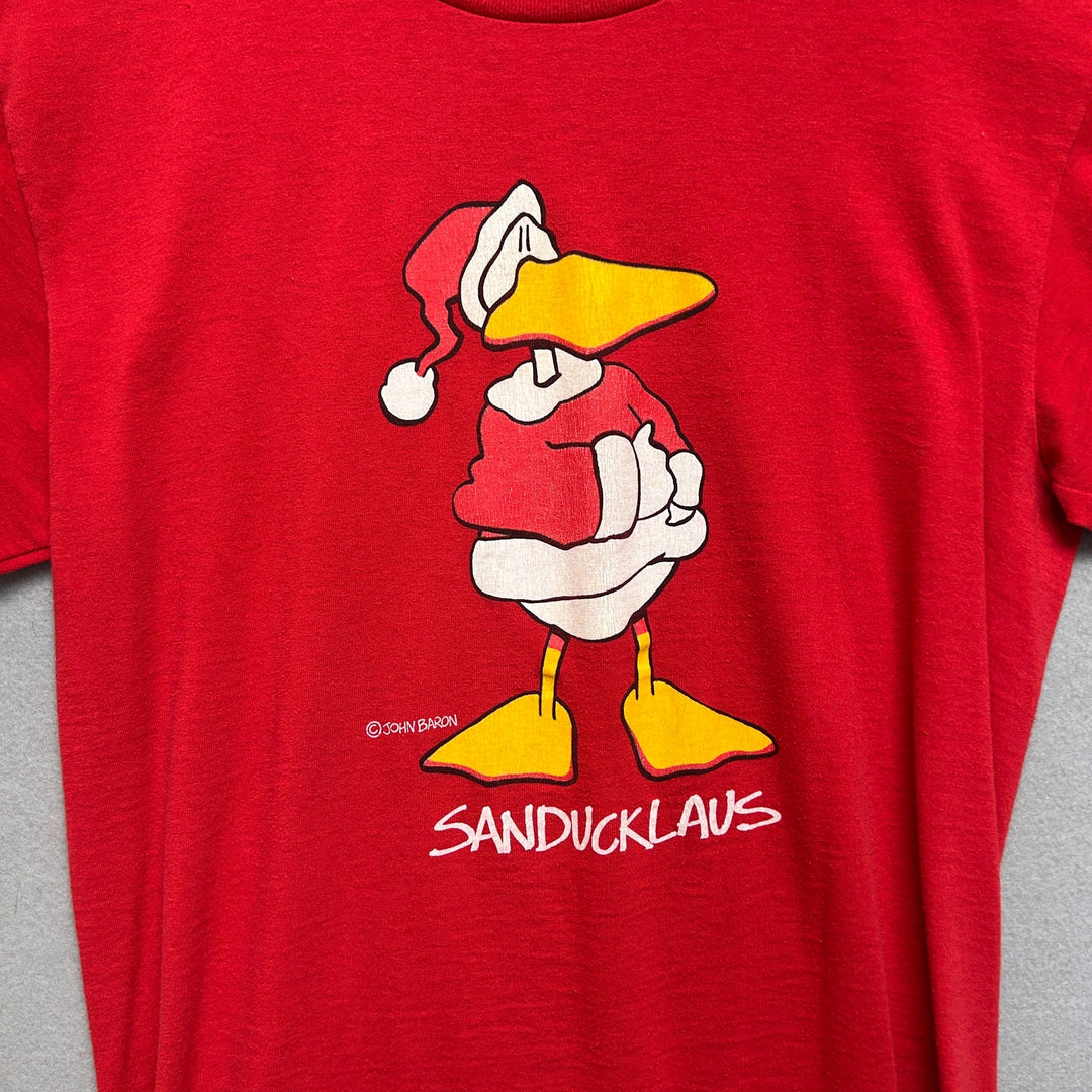 Vintage Santa Clause Duck T Shirt Size Large