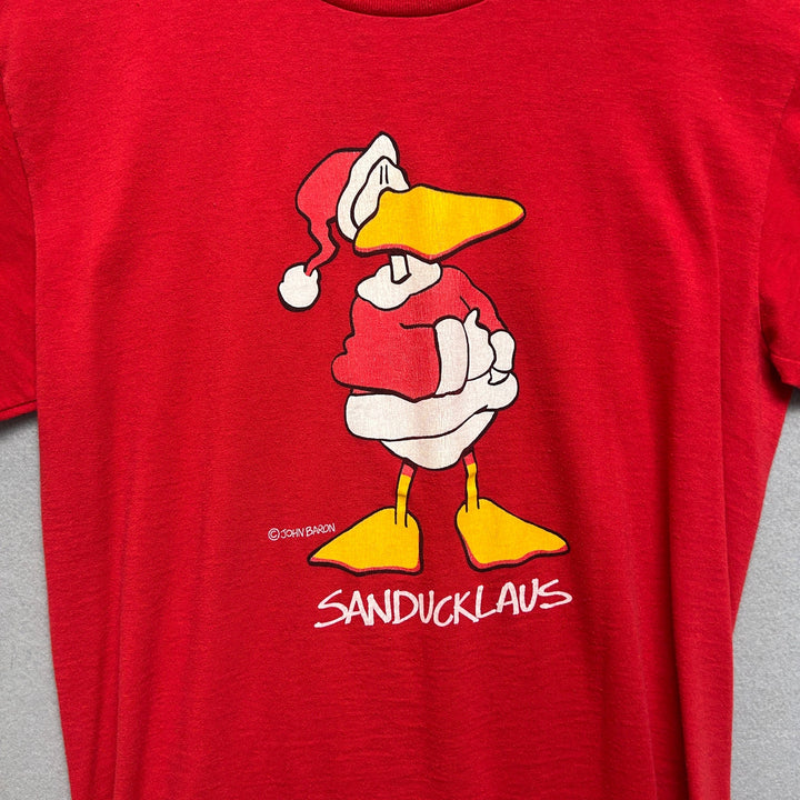 Vintage Santa Clause Duck T Shirt Size Large